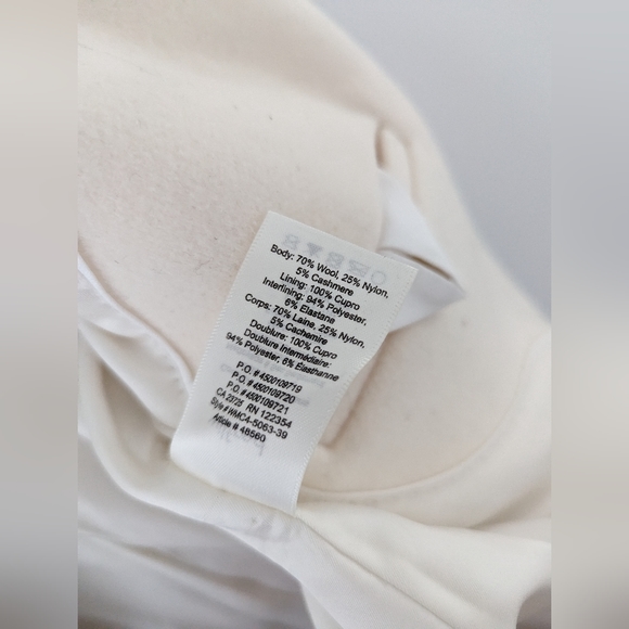 Aritzia Wilfred Cocoon Coat Cream Off-White Italian Wool and Cashmere Size XS - Picture 5 of 9